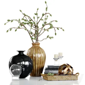 Decor with green almonds